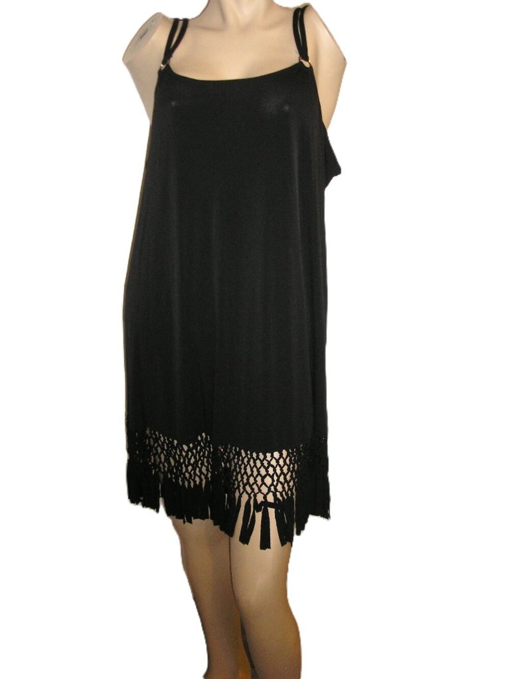 Dotti Black Swimwear Cover-Up Dress, Size 1X NEW NWT